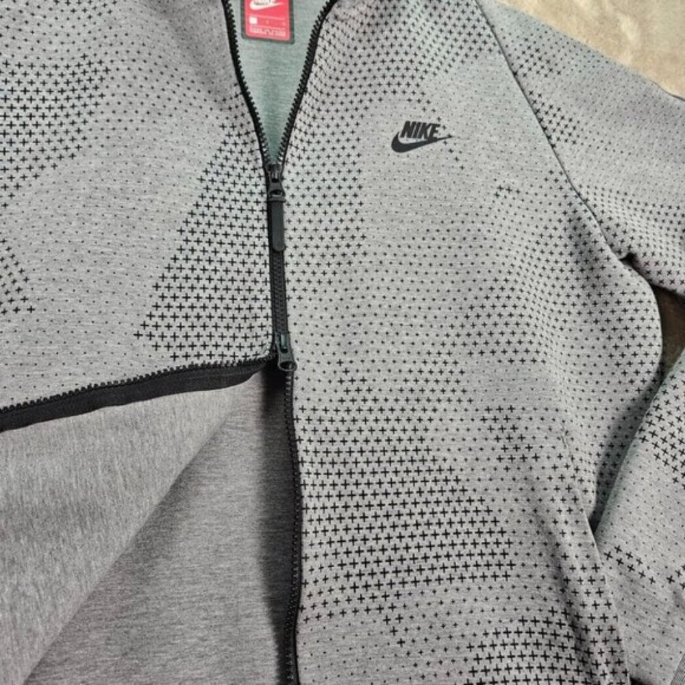 Nike Tech Sportswear Fleece GX 1.0 Jacket Heather Gray Men's Size L - Picture 8 of 13